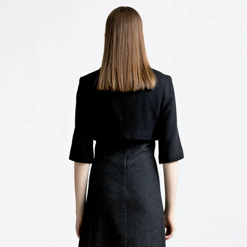 LIZZY Cropped Coats Women's Black-1