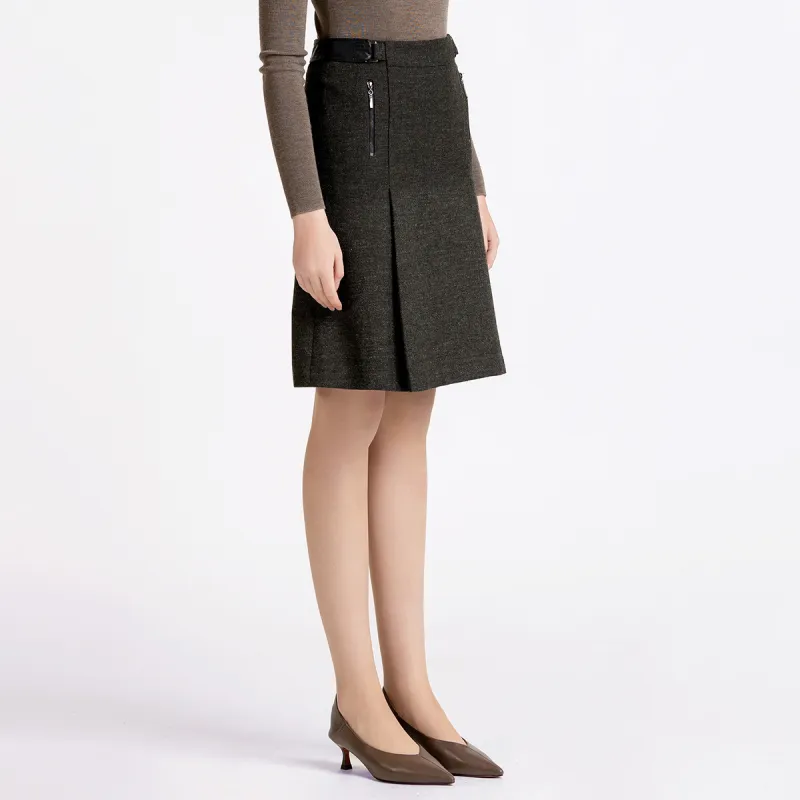 LIZZY Casual Short Skirts Women's Gray Green-3