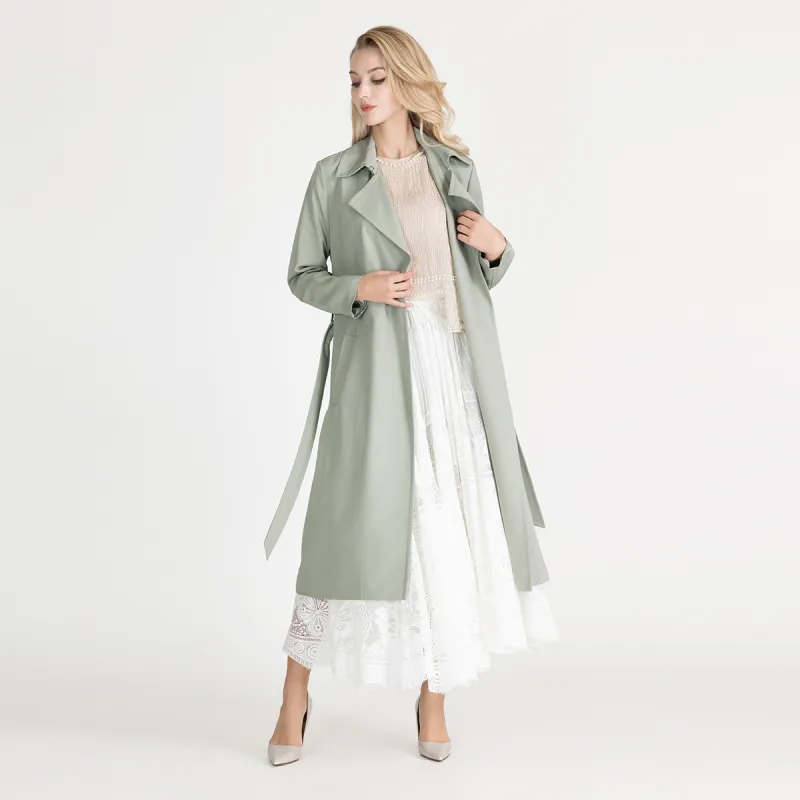 LIZZY Trench Coat Women's Gray Blue-2