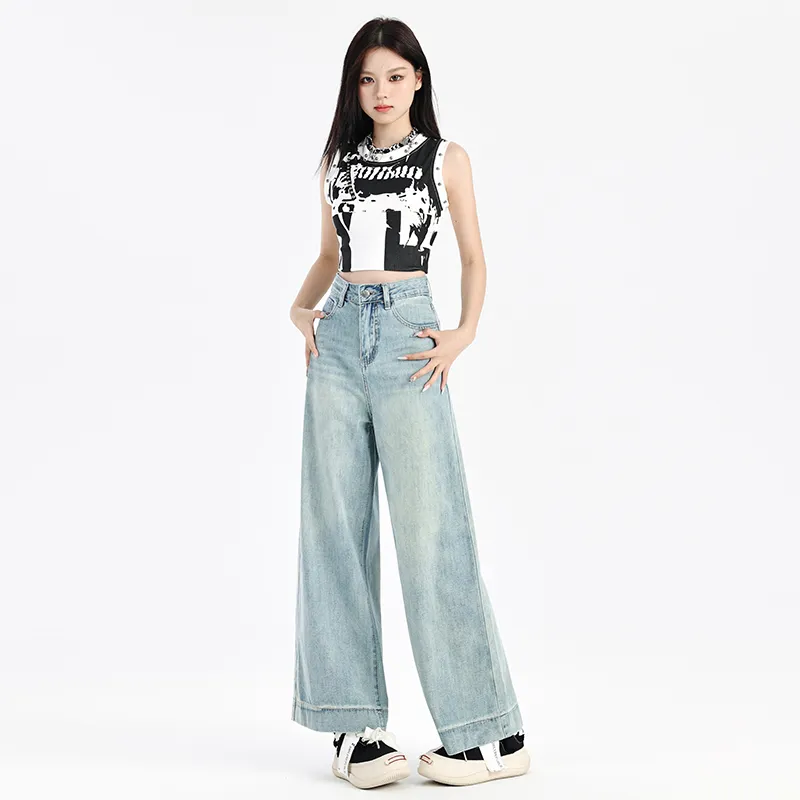 Ordifen Jeans Women's Light Blue-3