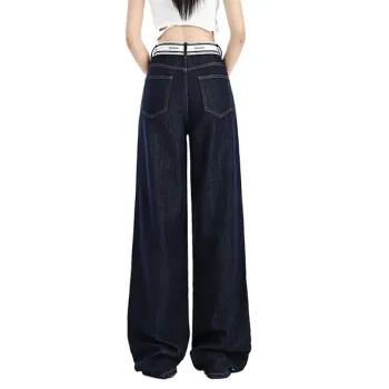 Ordifen Jeans Women's Denim Dark Blue