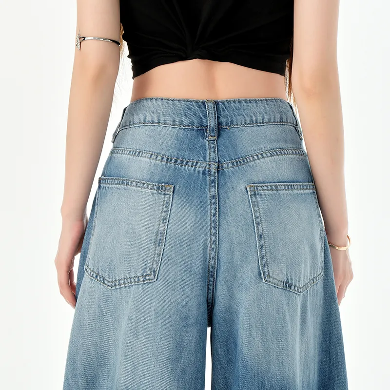 Ordifen Jeans Women's Washed Blue-6