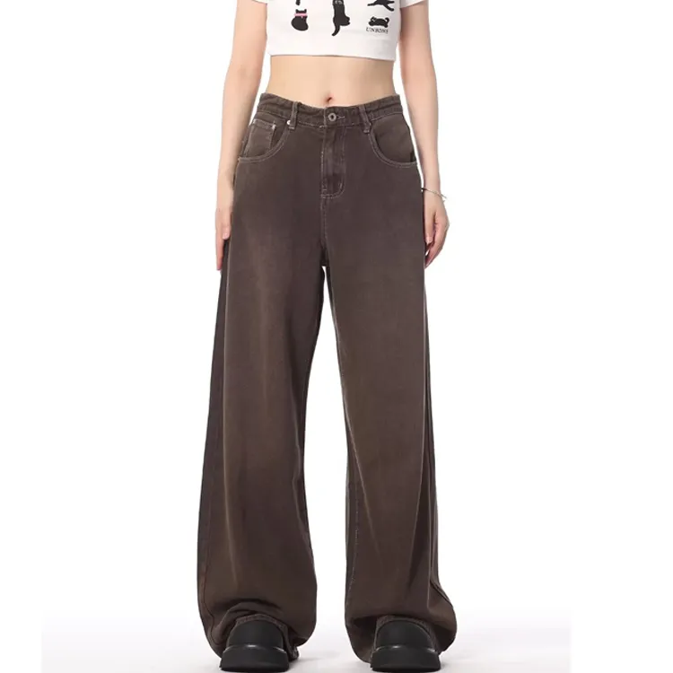 Ordifen Jeans Women's Brown-1