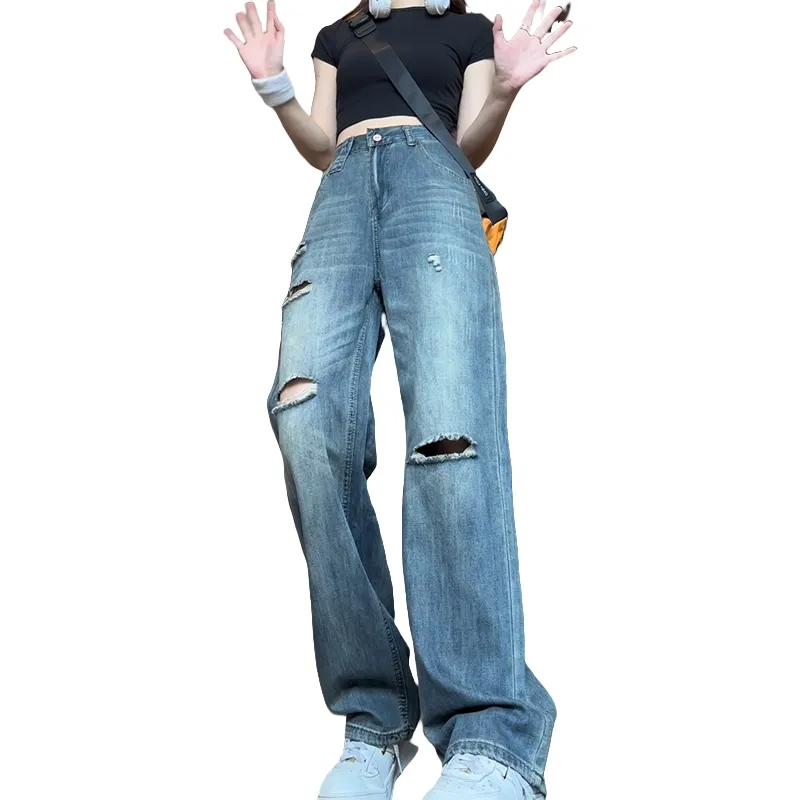 Ordifen Jeans Women's Light Blue-5