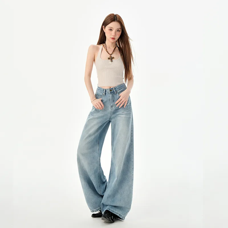 Ordifen Jeans Women's Light Blue-4
