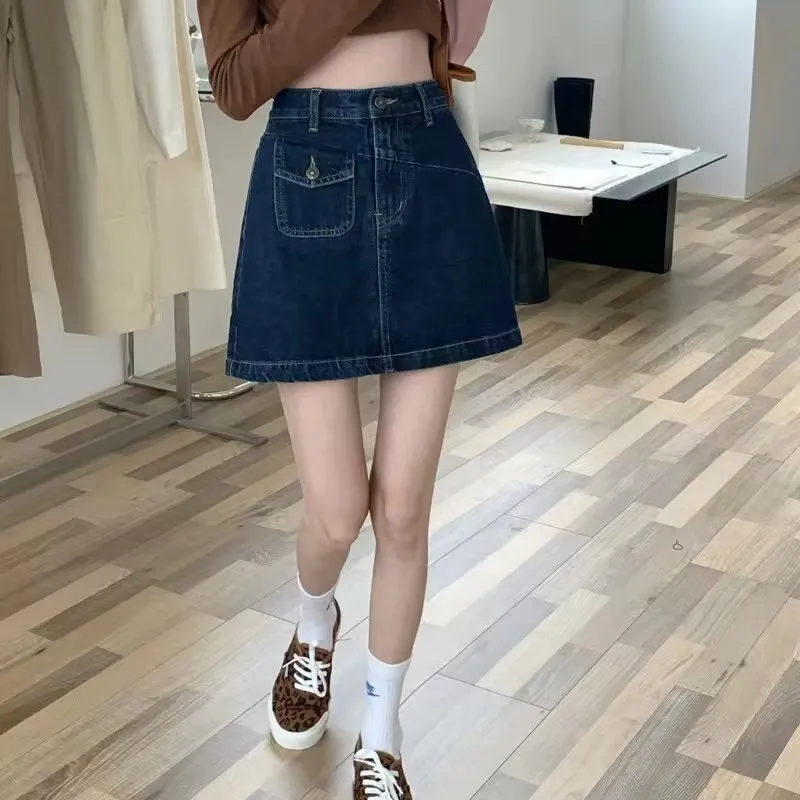Ordifen Denim Short Skirts Women's-7