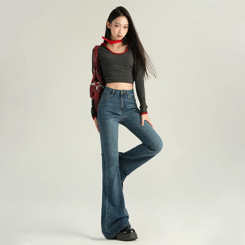 Ordifen YL Denim Bootcut Pants Women's-11