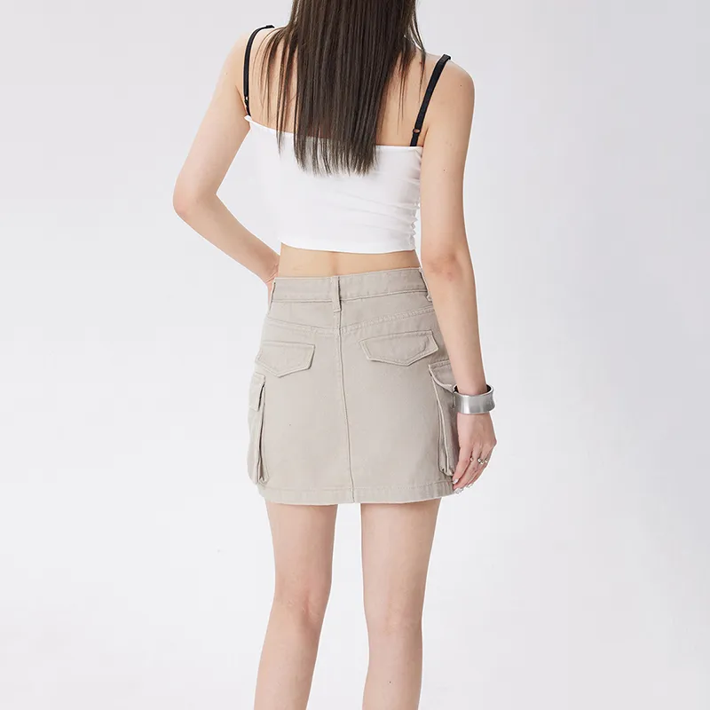 Ordifen Denim Short Skirts Women's-7