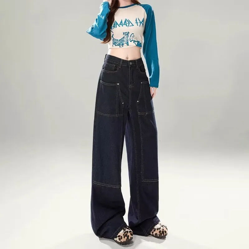 Ordifen Jeans Women's Dark Blue-4