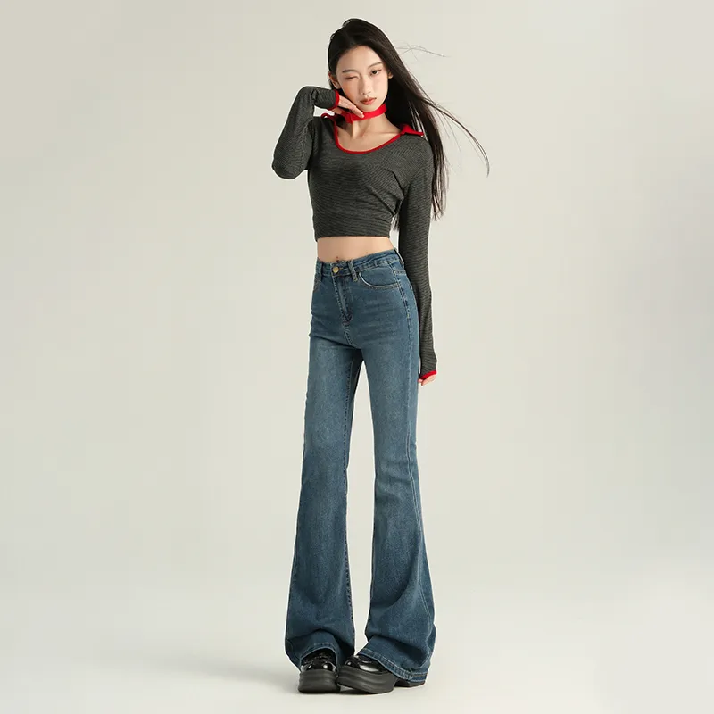 Ordifen YL Denim Bootcut Pants Women's-10