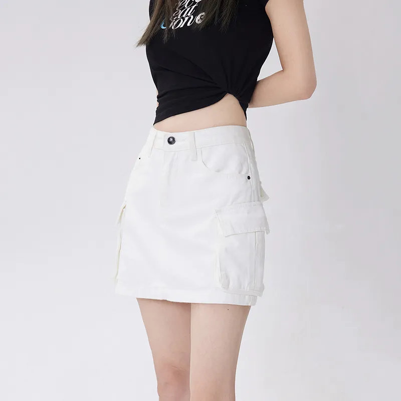 Ordifen Denim Short Skirts Women's-2