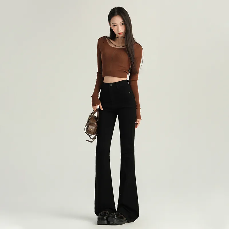 Ordifen YL Denim Bootcut Pants Women's-14