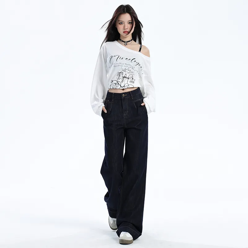 Ordifen Jeans Women's Dark Blue-4