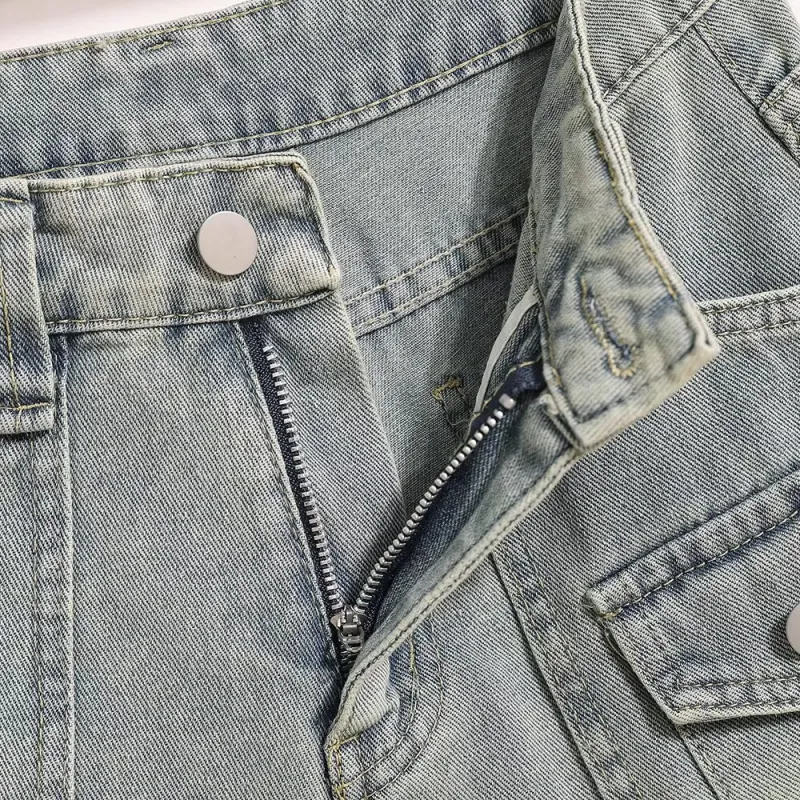 Ordifen Denim Shorts Women's Light Blue-1