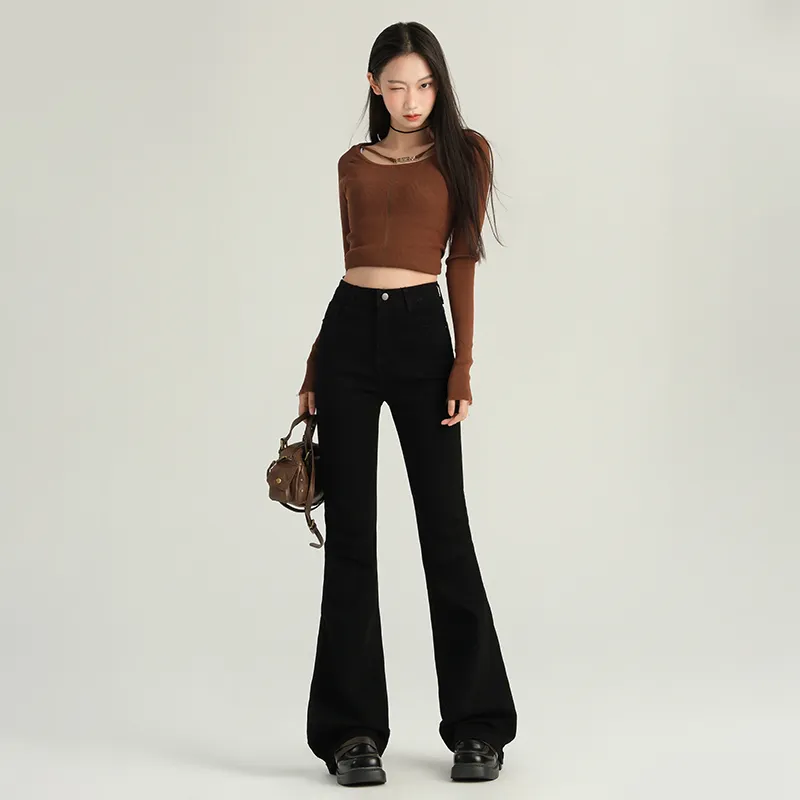 Ordifen YL Denim Bootcut Pants Women's-15