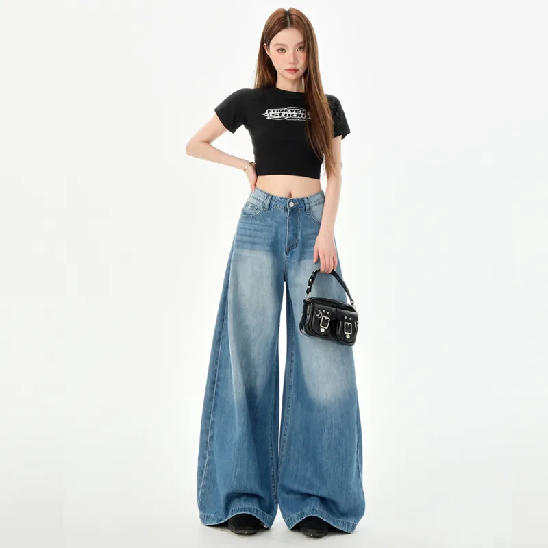 Ordifen Jeans Women's Washed Blue-2
