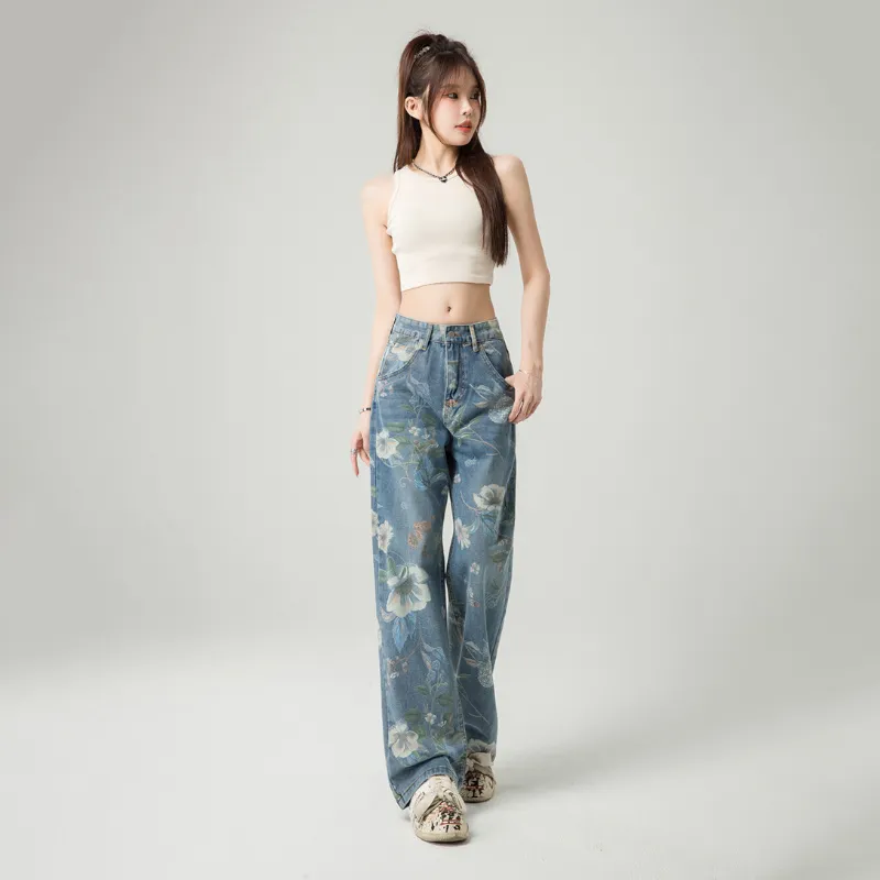 Ordifen Jeans Women's Blue-5