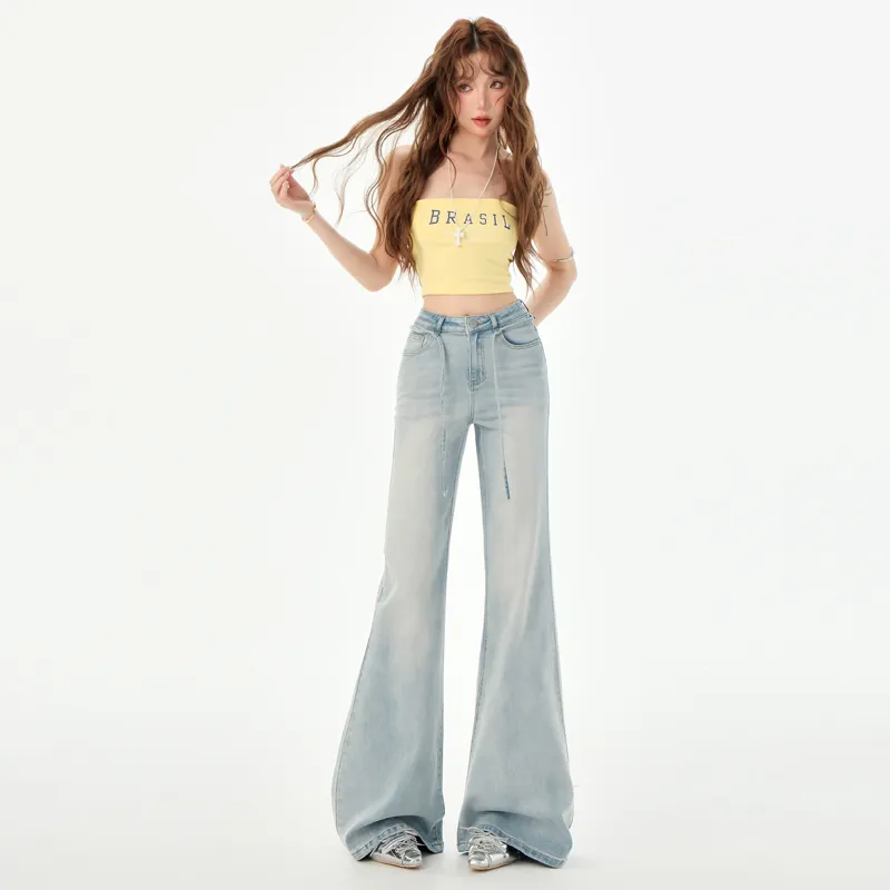 Ordifen Jeans Women's Washed Blue-5