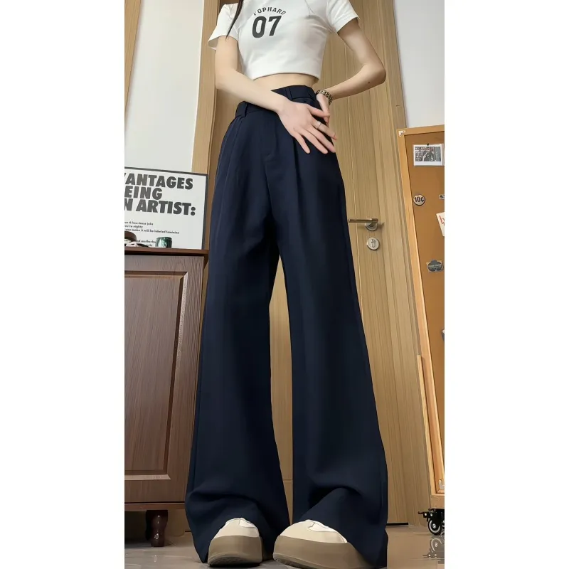 Ordifen Casual Pants Women's Navy Blue-1