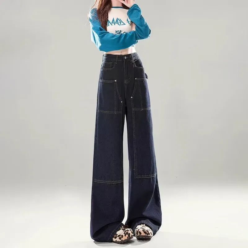 Ordifen Jeans Women's Dark Blue-3