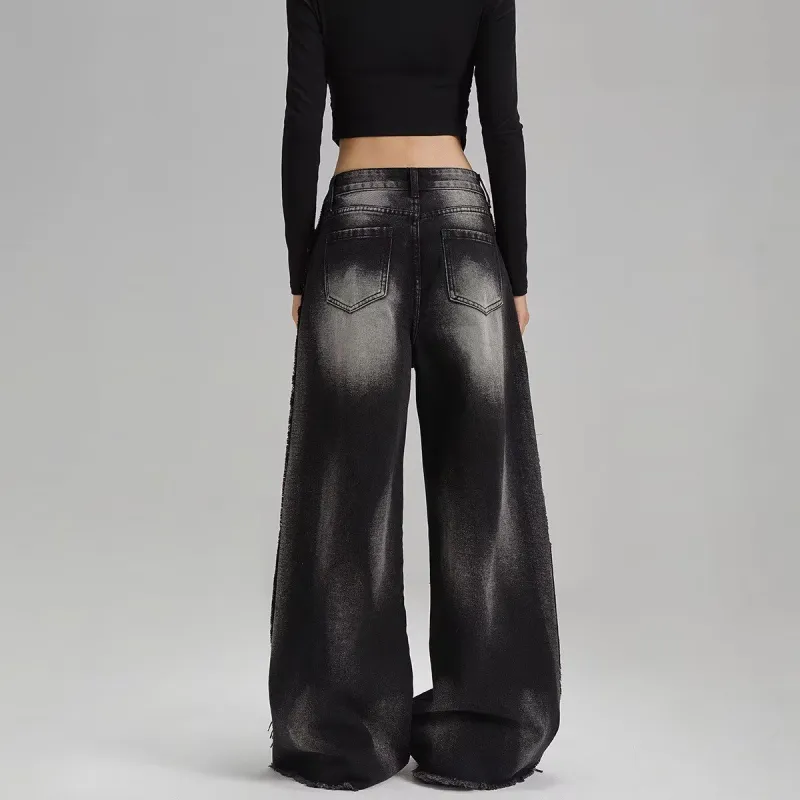 Ordifen Jeans Women's Black Gray Color-1