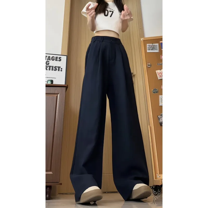Ordifen Casual Pants Women's Navy Blue-4