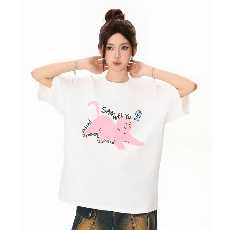 Ordifen Drop Shoulder Sleeve T Shirt Women's-2