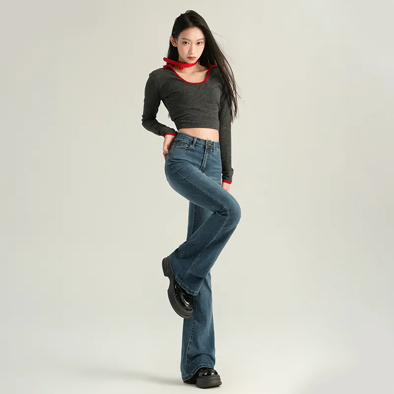 Ordifen YL Denim Bootcut Pants Women's-9