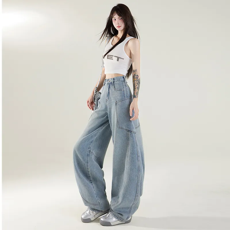 Ordifen Jeans Women's Light Blue-5