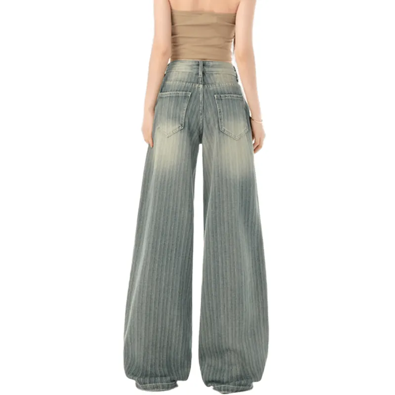 Ordifen Jeans Women's Stripe Blue-1