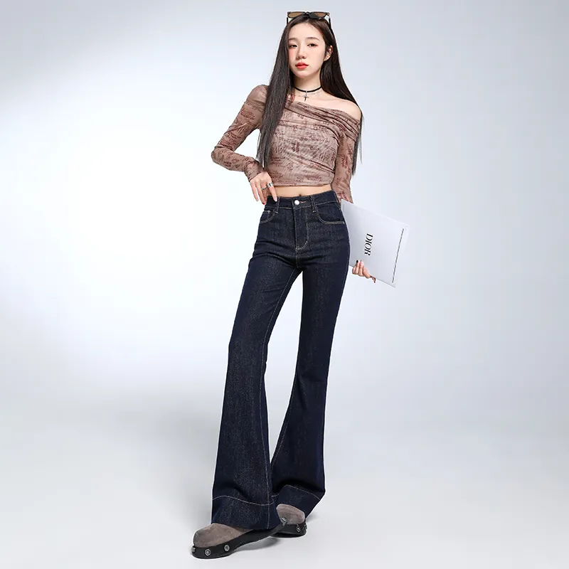 Ordifen Jeans Women's Denim Blue-5