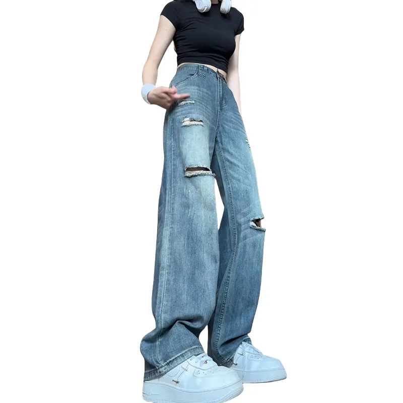 Ordifen Jeans Women's Light Blue-3