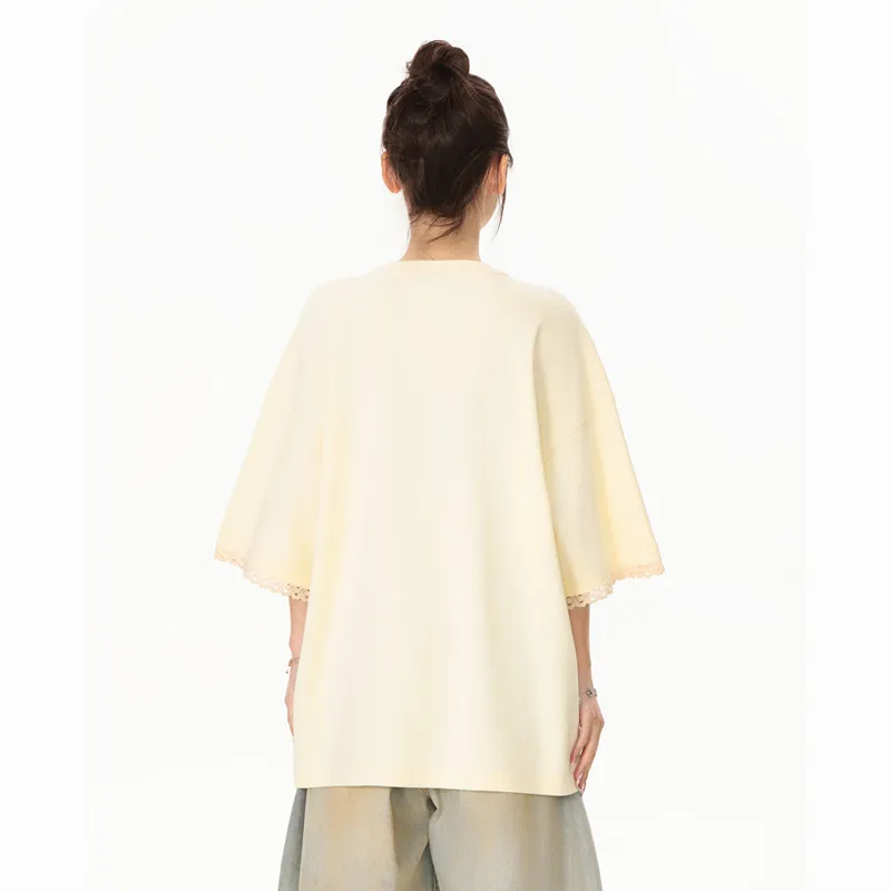 Ordifen Drop Shoulder Sleeve T Shirt Women's-3