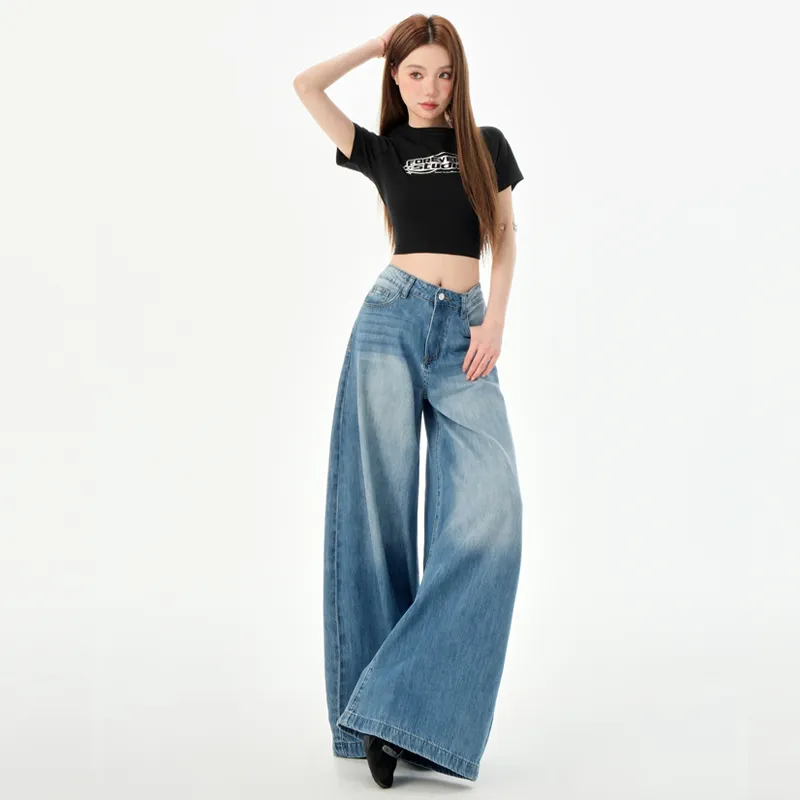Ordifen Jeans Women's Washed Blue-3