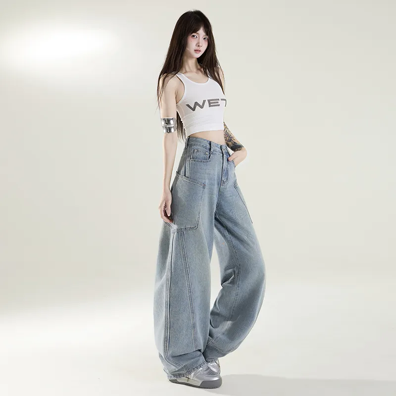 Ordifen Jeans Women's Light Blue-4