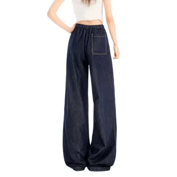 Ordifen Jeans Women's Dark Blue Thin