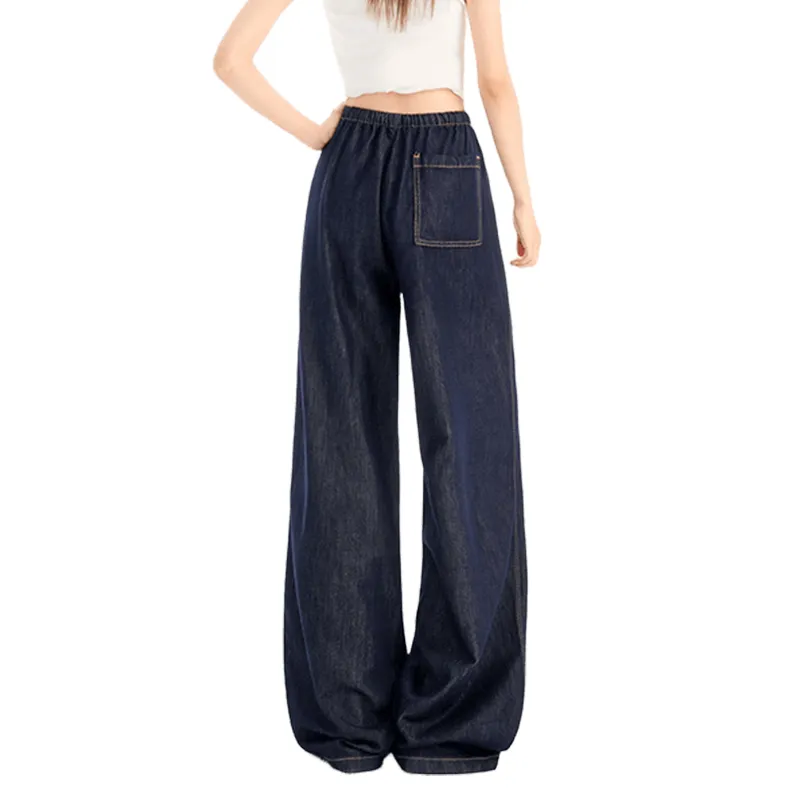 Ordifen Jeans Women's Dark Blue Thin-0