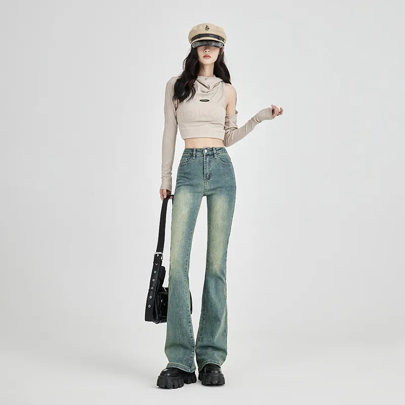 Ordifen YL Denim Bootcut Pants Women's-3