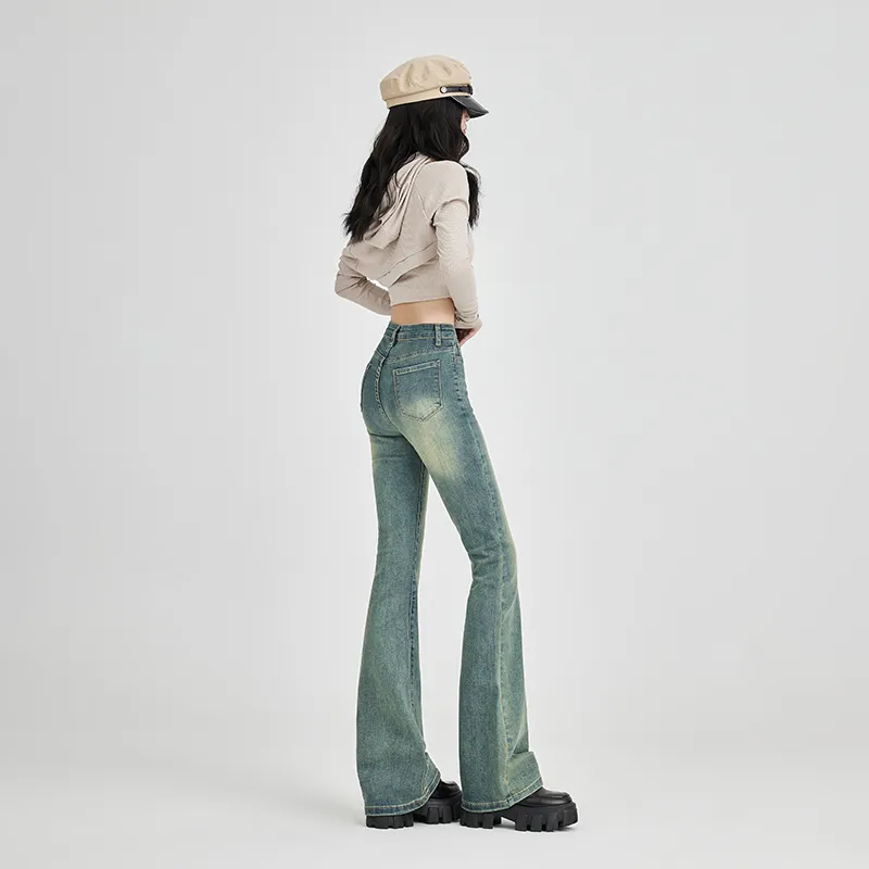 Ordifen YL Denim Bootcut Pants Women's-5