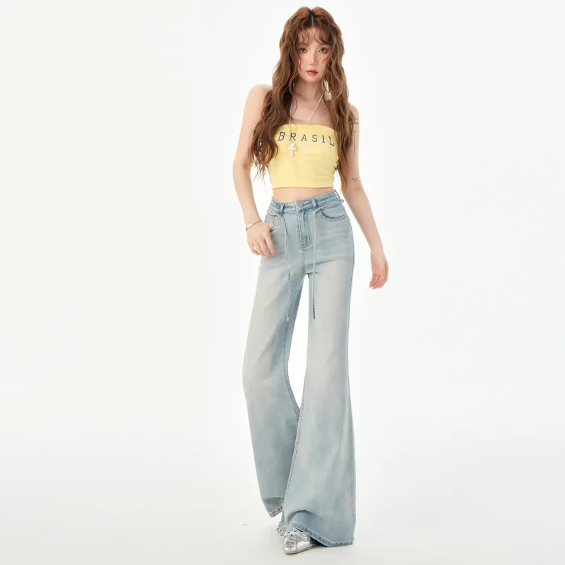 Ordifen Jeans Women's Washed Blue-4