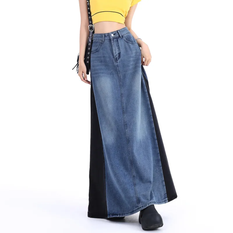 Ordifen Denim Long Skirts Women's-1