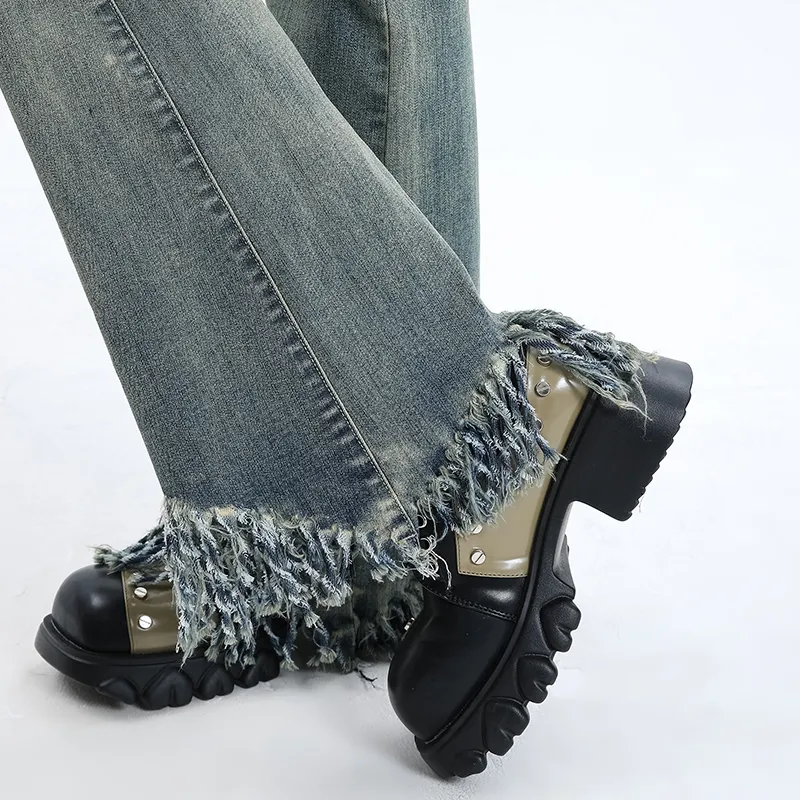 Ordifen YL Denim Bootcut Pants Women's-5