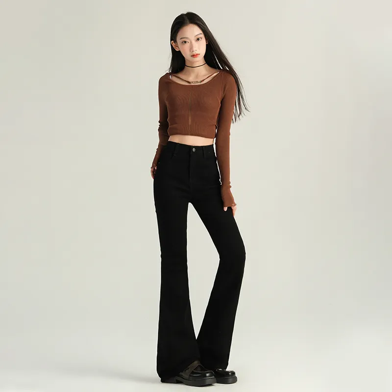 Ordifen YL Denim Bootcut Pants Women's-16