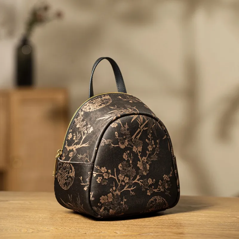 Liang Jin Ji Mulberry Silk Backpack Medium Size Women's Multicolor-12