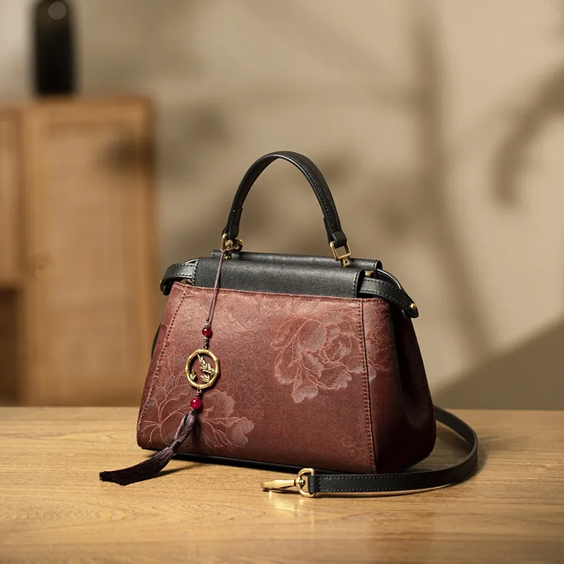 Liang Jin Ji Xiangyun Gauze With Cow Leather Handbag Regular Women's Multicolor-2