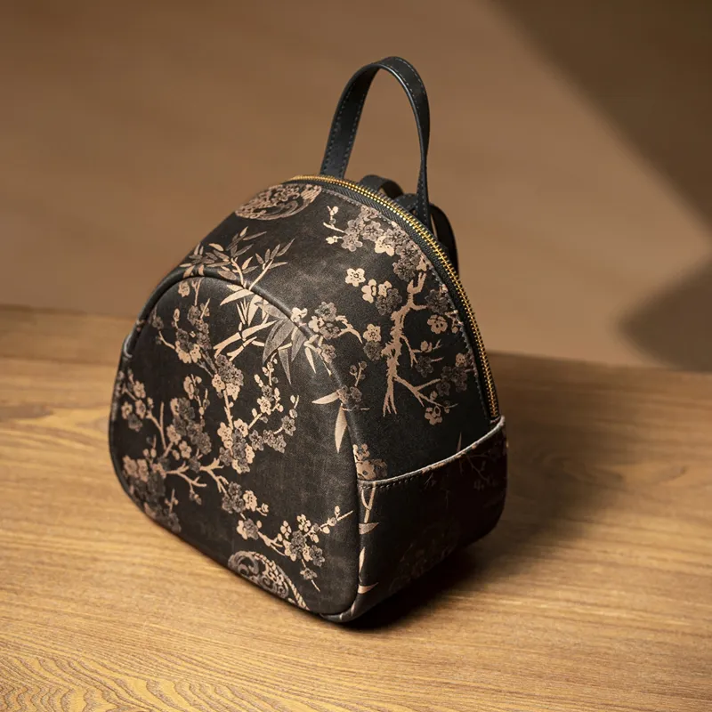 Liang Jin Ji Mulberry Silk Backpack Medium Size Women's Multicolor-13