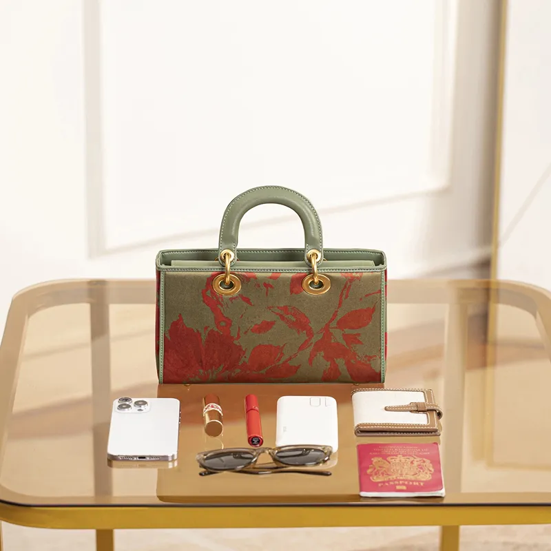 Liang Jin Ji 100% Mulberry Silk One Shoulder Handbag Medium Size Women's Multicolor-12