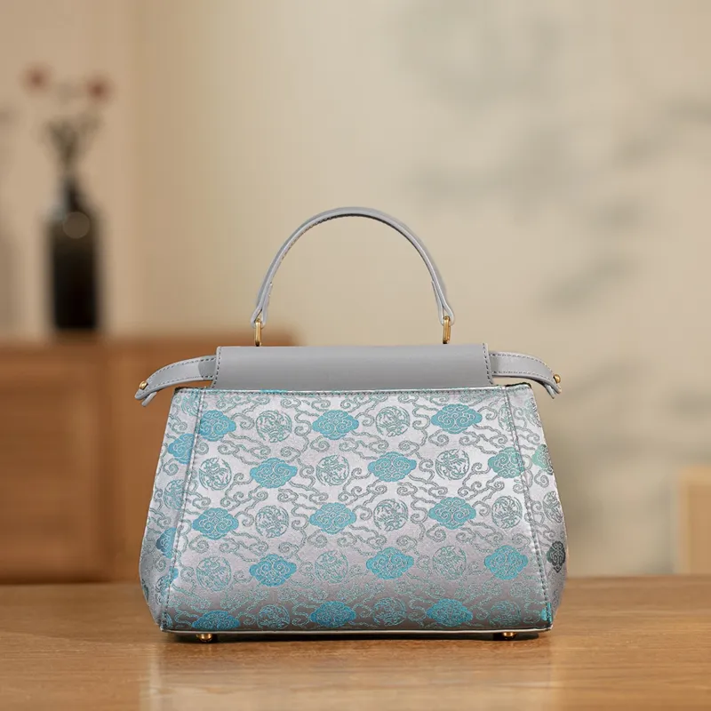 Liang Jin Ji Xiangyun Gauze With Cow Leather Handbag Regular Women's Multicolor-10