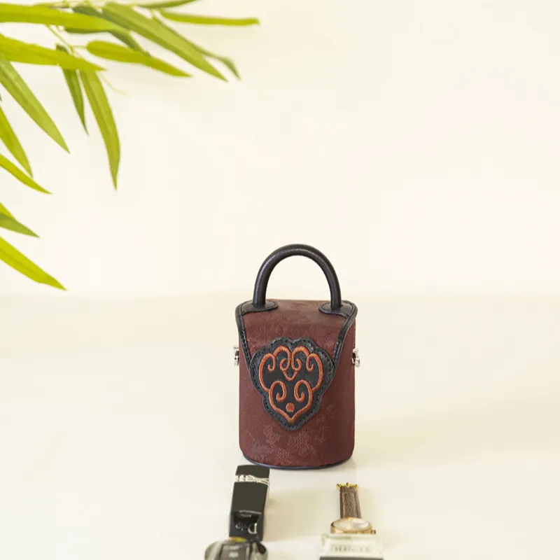 Liang Jin Ji Mulberry Silk Shoulder Bag, Crossbody Bag, Handbag Mini Women's Red/Pink/Apricot-3
