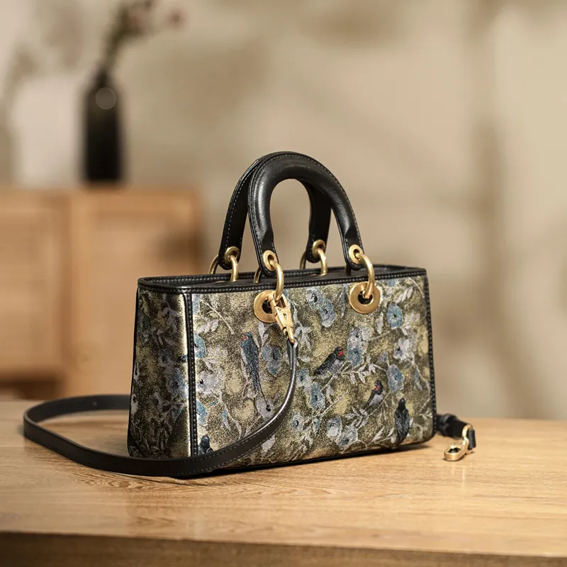 Liang Jin Ji 100% Mulberry Silk One Shoulder Handbag Medium Size Women's Multicolor-3